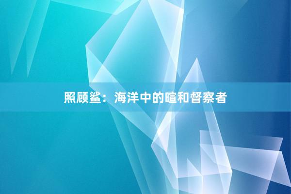 照顾鲨：海洋中的暄和督察者